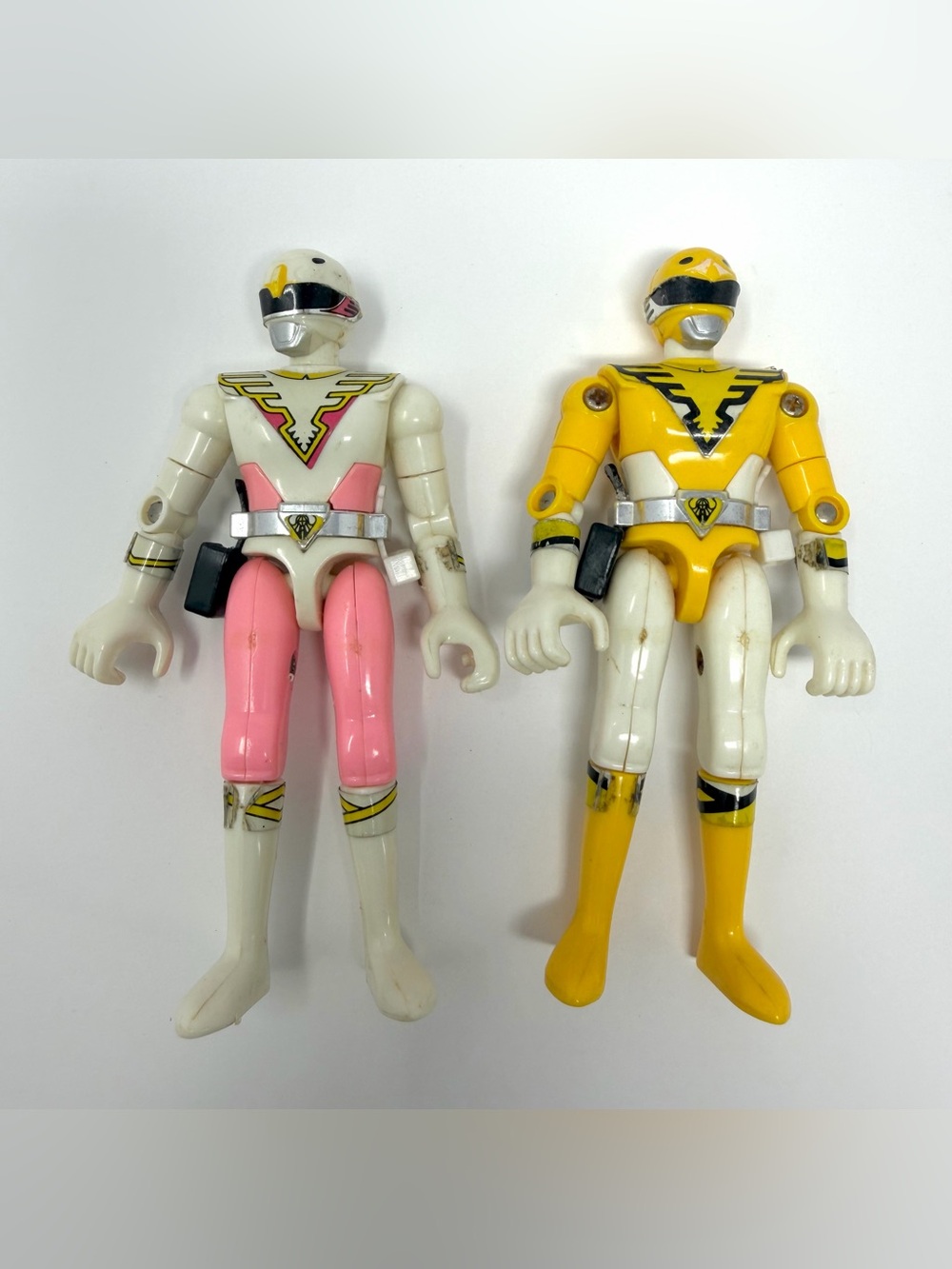 Chojin Sentai Jetman White Swan & Yellow Owl Action Figures Bandai 1991 Rare